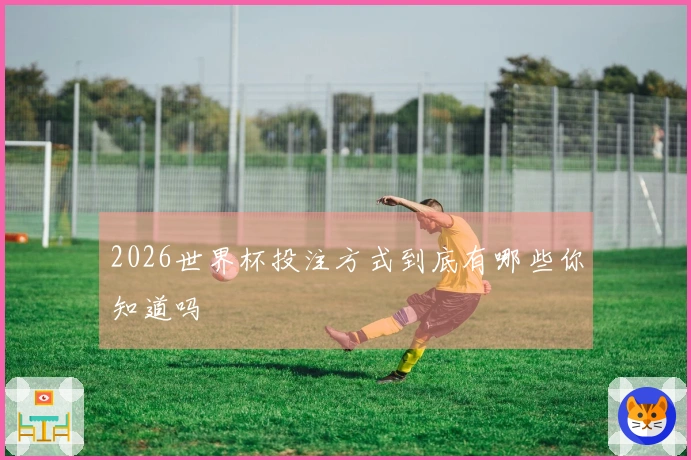 2026世界杯投注方式到底有哪些你知道吗